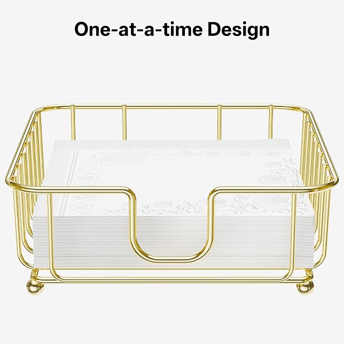 Napkin Holder for Table, Napkin Holders for Paper Napkins, GMFINE Flat Metal - Image 4