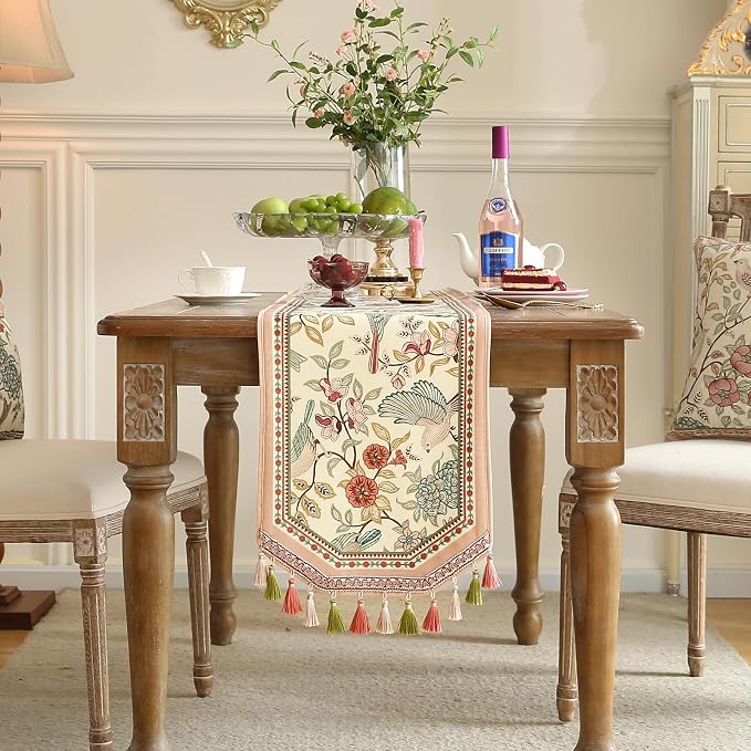 Patdrea Designer Vintage French Velvet Table Runner, Dining Room Living Room - Image 6
