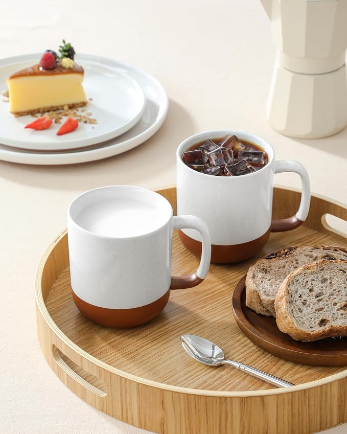 MALACASA Ceramic Coffee Mugs Set of 4, 16oz Coffee Cups, Modern Farmhouse Mugs - Image 7