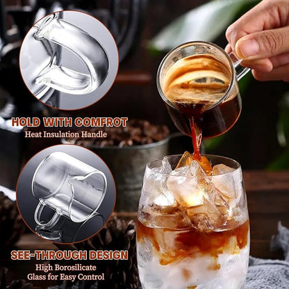 Gulex Espresso Cups Set of 4 Glass Coffee Cups - Image 7