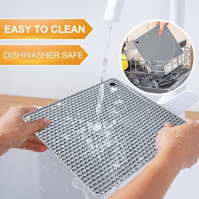4 PCS Heat Resistant Silicone Trivet Mat - Image 6
