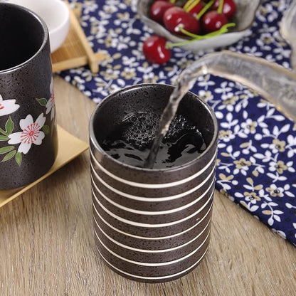 WHJY 10oz Transitional Chinese/Japanese style Handle-less Ceramic Tea cups - Image 3