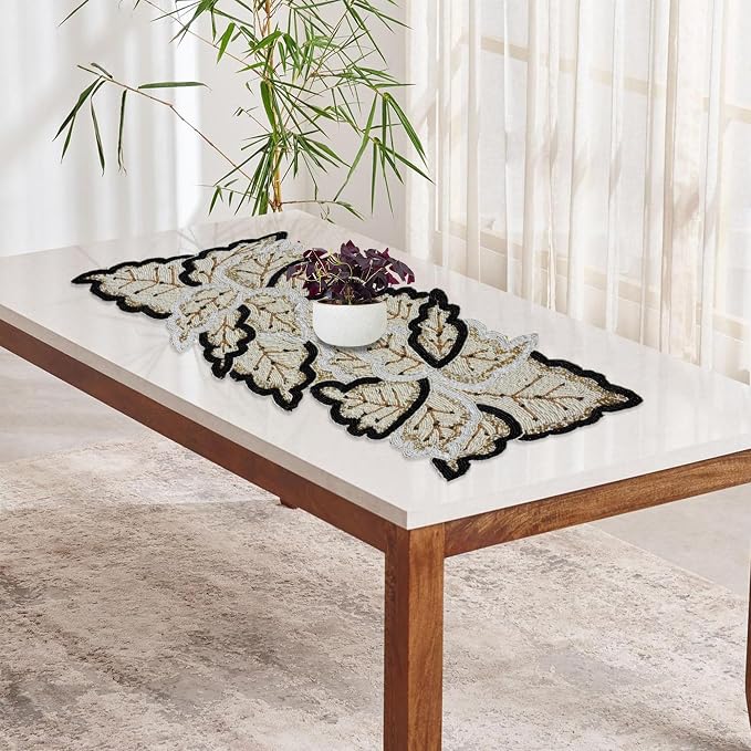 Handmad Beaded Table Runner for Tabletop, Dining Table Beaded Runner 36 Inches - Image 2