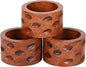 Handcrafted Wooden Napkin Rings Set of 12, Hardwood Dinner Napkin Holders by CLEENTABLE