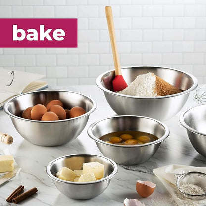 FineDine Stainless Steel Mixing Bowls Stainless Steel Mixing Bowl Set - Image 5