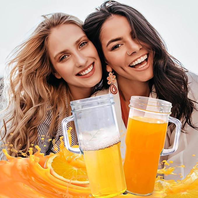 24oz Glass Cups with Lids and Straws - Image 4
