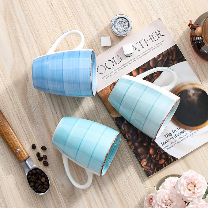 vancasso Bonita 16 Oz Large Coffee Mugs Set of 6, Ceramic Coffee Cups - Image 5