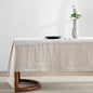 EVERLY100% Pure Linen Rectangle Tablecloths132Lx60WInch for Dining,Buffet Parties,Picnic,Events,Weddings and Restaurants,Decorative Halloween,Thanksgiving Machine Washable Tablecloths-Natural Linen