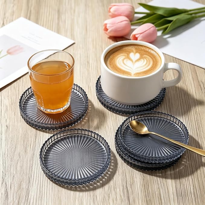 6 Pcs Modern Clear Coasters, Crystal Coaster, Glass Coasters | Coasters - Image 7
