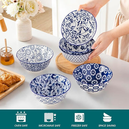 vancasso SELENE 24 oz Ceramic Cereal Bowls, Dishwasher & Microwave Safe - Image 4