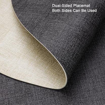 Faux Leather Placemats Set of 4, Dual Sided - Image 2
