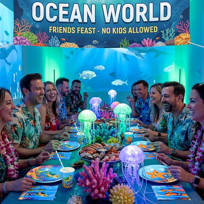 450 Pcs Under the Sea Tableware Set Party Decorations Ocean Birthday Paper - Image 6