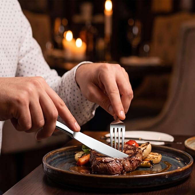 LIANYU 60-Piece Heavy Duty Silverware Set - Image 2