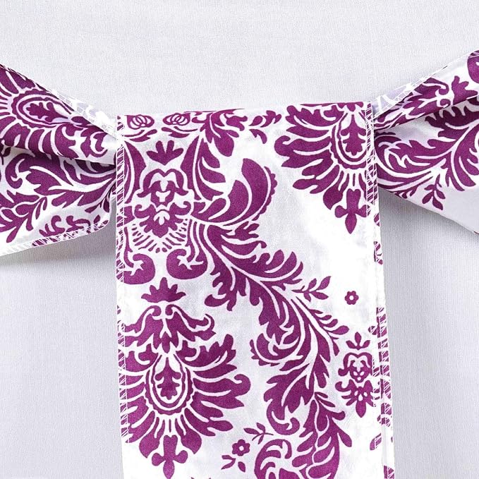 Efavormart 5pc x Damask Flocking Chair Sash - Image 2