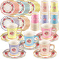 Tioncy 100 Pcs Tea Party Decorations Include 50 Pieces 9 oz Paper Tea Cups by Tioncy