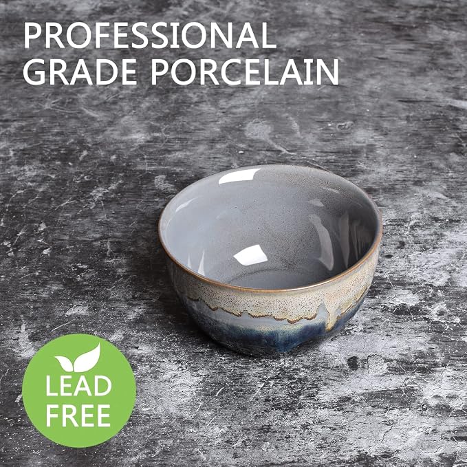 Stoneware Cereal Bowls Set of 4, 26 Oz, Soup Bowls - Image 3