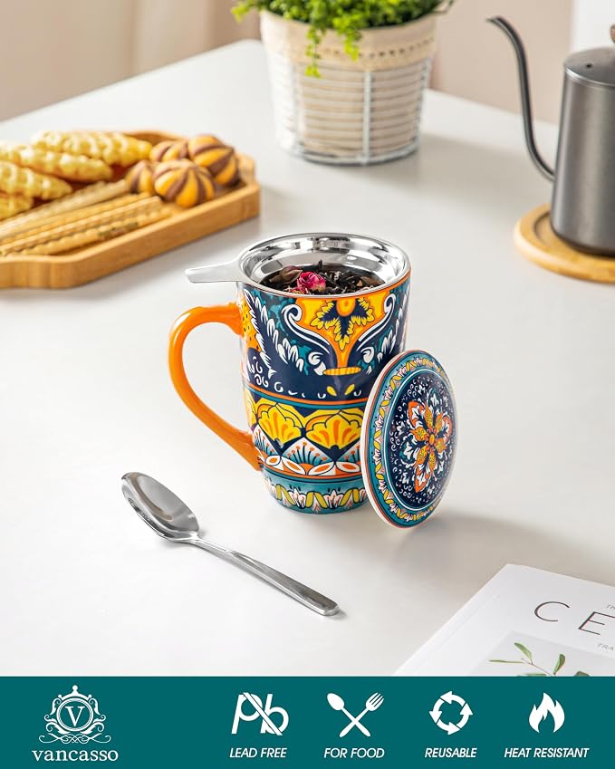vancasso 18 Oz Tea Infuser Mug - Image 3