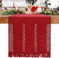 Macrame Table Runner Christmas Red Boho Table Runners by AlynsehomCreateaBetterLife