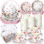 Pickmesh 252 Pcs Floral Tea Party Supplies by Pickmesh