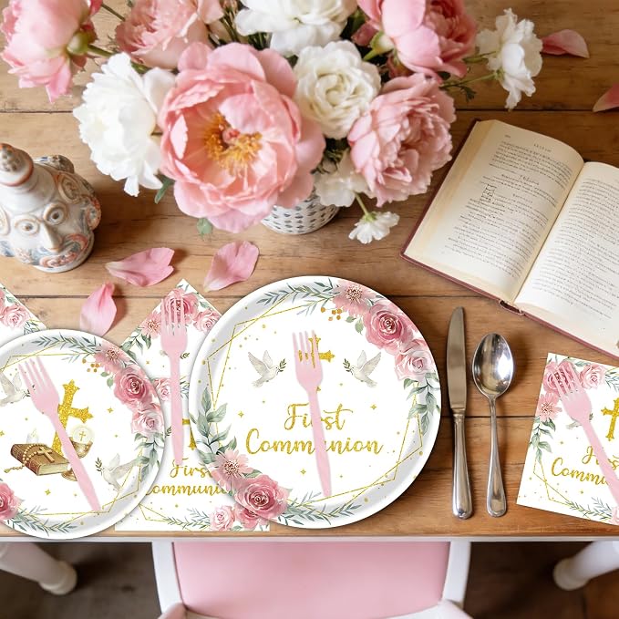 Rakuto First Communion Party Decorations, Serve 24 - Image 5