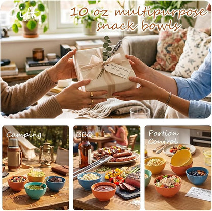 PYRMONT Wheat Straw Bowls Set of 8 Unbreakable Small Bowls 10 Oz Alternative - Image 8