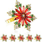 ZeeDix Christmas Crystal Snowflake Napkin Rings Set of 6- Rustic Dinner Tables Setting Decoration for Wedding Receptions, Christmas Holiday Party Dinner Parties
