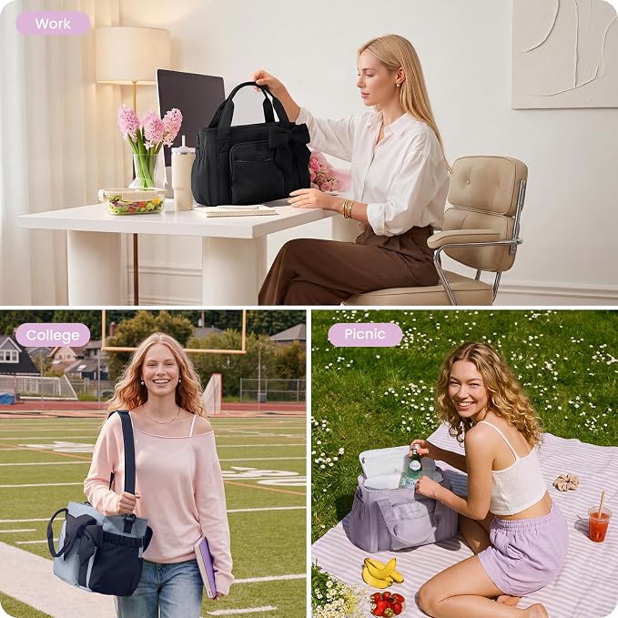 LOVEVOOK Insulated Lunch Box for Women, Adult Lunch Cooler Tote Bag - Image 8