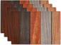 Giwawa Rustic Wood Placemats Set of 4- Fall Thanksgiving Orange Wooden Board Linen Place Mat 12x18 Inch- Farmhouse Country Style Washable Non-Slip Table Mats for Kitchen Dining Cabin Decor