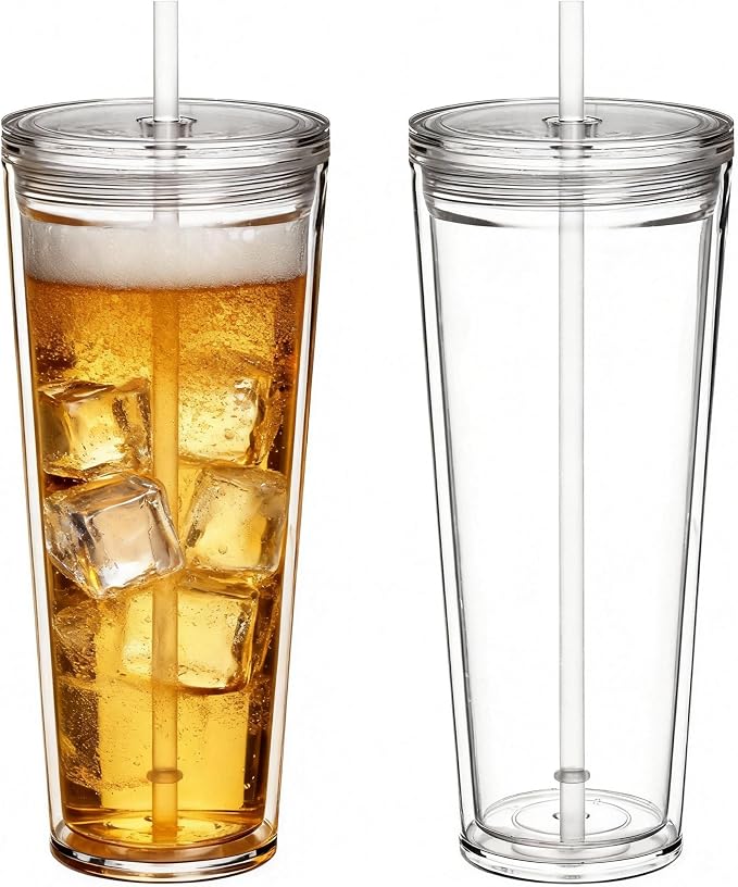24oz Tumbler with Lid and Straw, Leak Proof and Double Wall Insulated Reusable by Alohastarttg