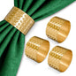 Hammered Gold Napkin Rings Set of 20, Reusable Holders by Leglo