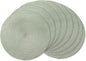 AHHFSMEI Round Braided Placemats 15 Inch Round Table Mats for Dining Tables Natural Woven Heat Resistant Place mats Set of 8 (Sage Green,8)