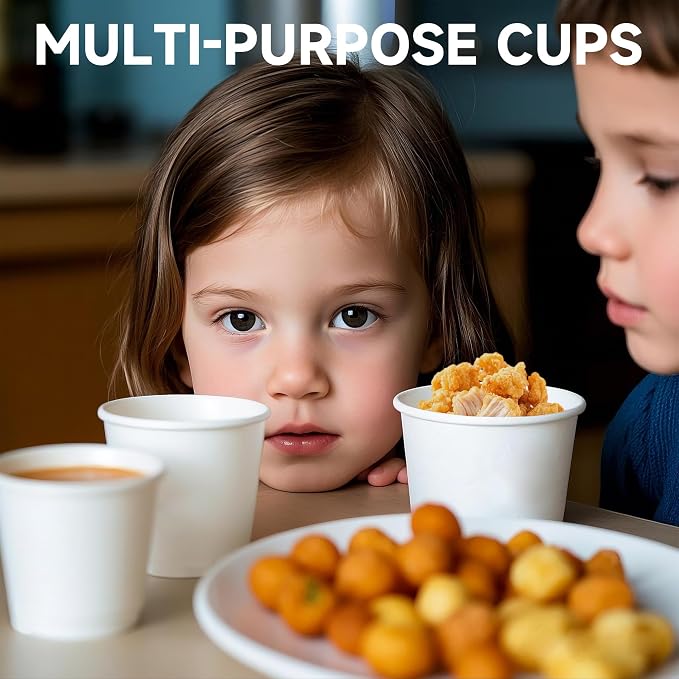 METAPRINT 3000 Count 3 oz Small Paper Cups, Bathroom Paper Cups, Mouthwash Cups - Image 3