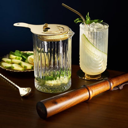 Viski Pedestal Crystal Cocktail Mixing Glass Perfect - Image 8