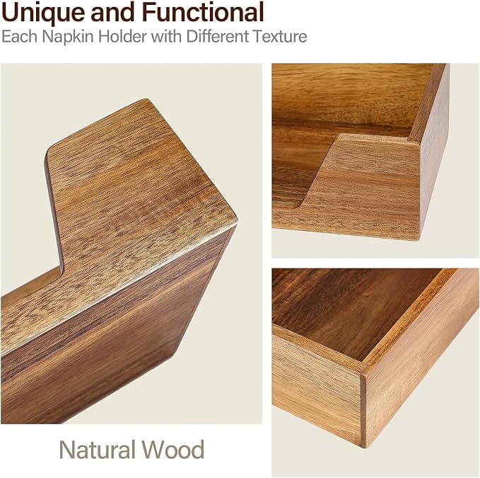 Guest Towel Napkin Holder, Disposable Hand Towel Holder | Wooden Guest Towel - Image 3