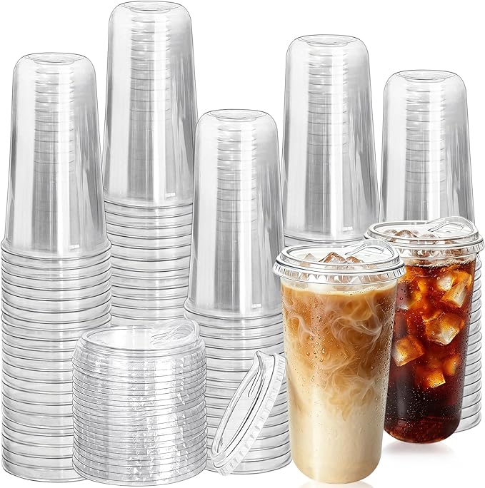 100 Pack 20 oz Plastic Cups by Unknown
