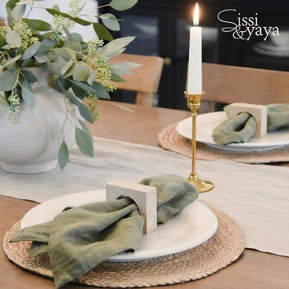 Natural Beige Travertine Napkin Ring - Image 9