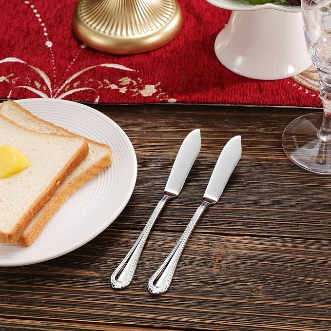Premium Pearl Edge 4-Piece 6.9-Inch Butter Knife Set | 18/10 Stainless Steel - Image 4