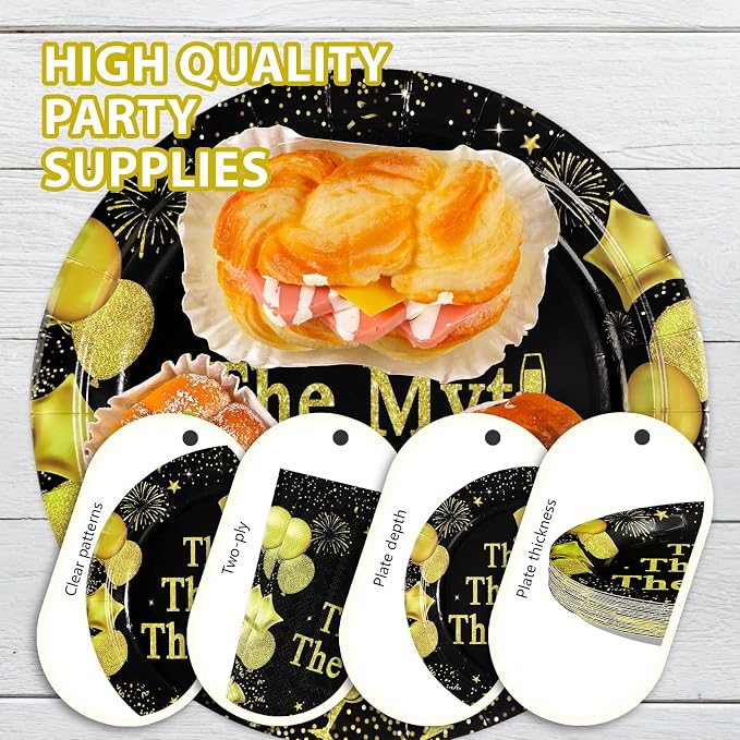 96 Pcs The Man The Myth The Legend Party Decorations, Serves 24 | Mens Birthday - Image 6