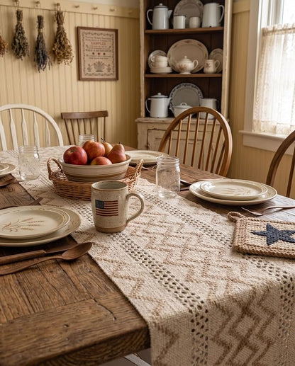 Macrame Geometric Table Runner - Image 2