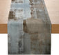 Grey and Brown Table Runner 13x72 Inch Modern Abstract Art Painting Kitchen by ZCHOMI