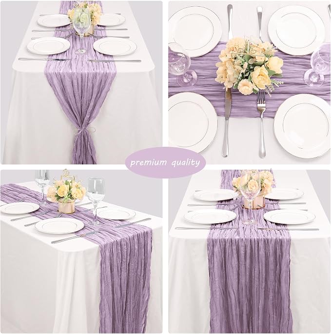 12 Pack 10Ft Cheesecloth Table Runner 35x120 Inch Boho Gauze Table Runner - Image 5