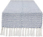 DII Woven Basics Collection 100% Cotton Knit Table Runner, Stonewash Blue by DII