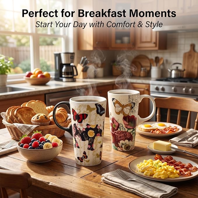Topadorn 2 Pack 17oz Ceramic Travel Mugs - Image 5