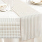 6 Pcs Beige and White Stripe Table Runner, 13 x 72 Inch | Linen Kitchen Dining by Unknown