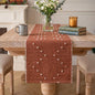 Artoid Mode Caramel Farmhouse Rustic Cotton Woven Table Runner, Seasonal Fall by ArtoidMode