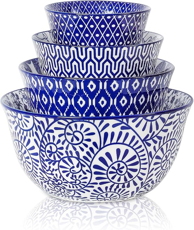 Selamica Ceramic Mixing Bowls, Nesting Bowls Set of 4 by Selamica