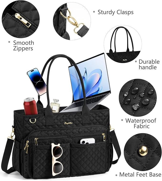 Bagstellar Teacher Tote Bag for Women, 15.6" Laptop Work Tote Computer Bag | - Image 7