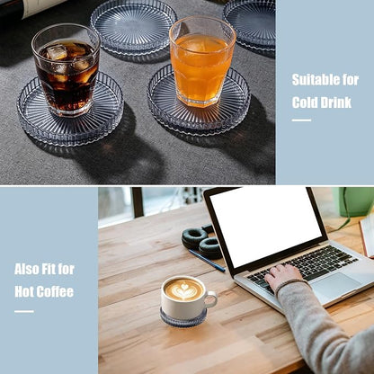 6 Pcs Modern Clear Coasters, Crystal Coaster, Glass Coasters | Coasters - Image 4