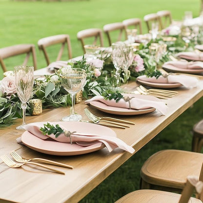 MAOANME Rustic Eucalyptus Leaf Napkin Rings - Image 5