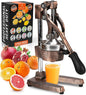 Zulay Kitchen Cast Iron Juicer - Easy-to-Clean Heavy-Duty Manual Juicer, Professional Citrus Juicer - Stainless Steel Lemon Squeezer - Manual Citrus Press & Orange Squeezer - Orange Juicer (Copper)